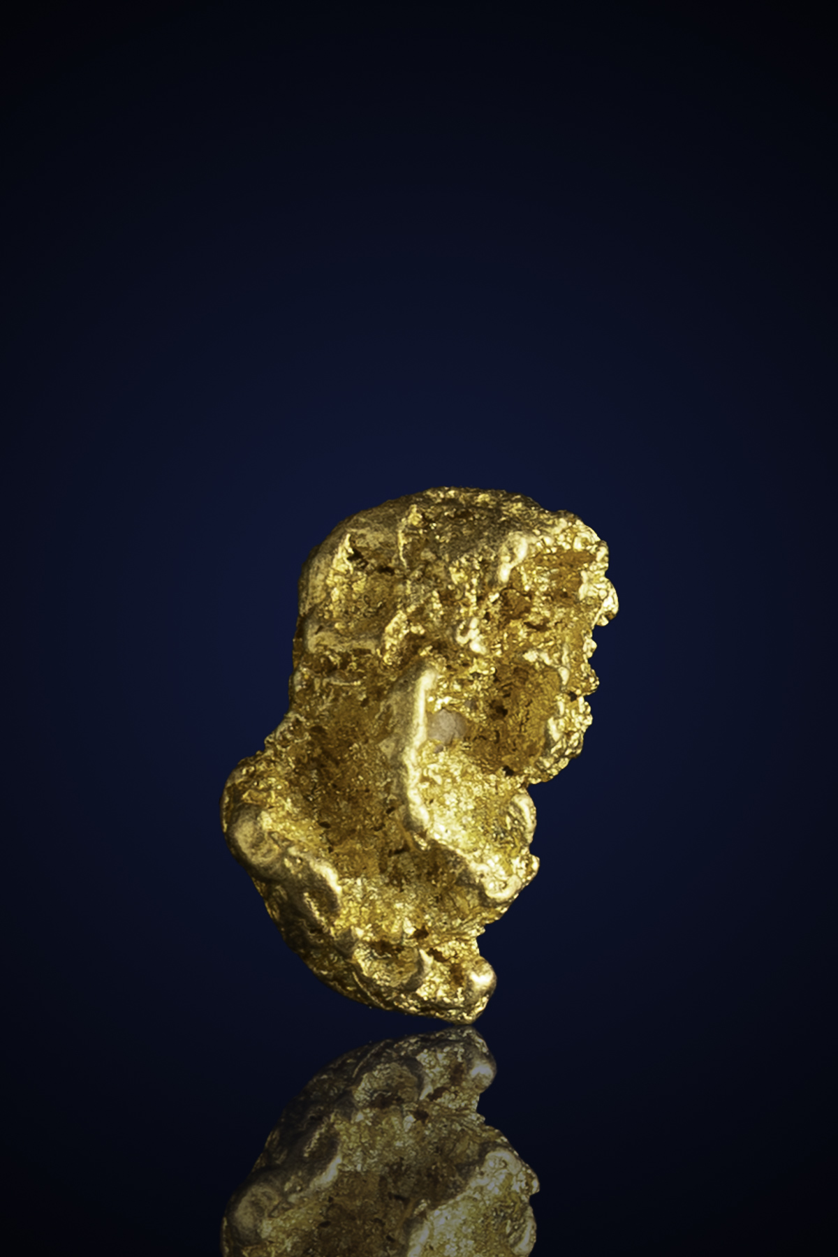 Shiny, Ridged Natural Gold Nugget - CA - 0.84 grams (image for) Shiny, Ridged Natural Gold Nugget - CA - 0.84 grams
